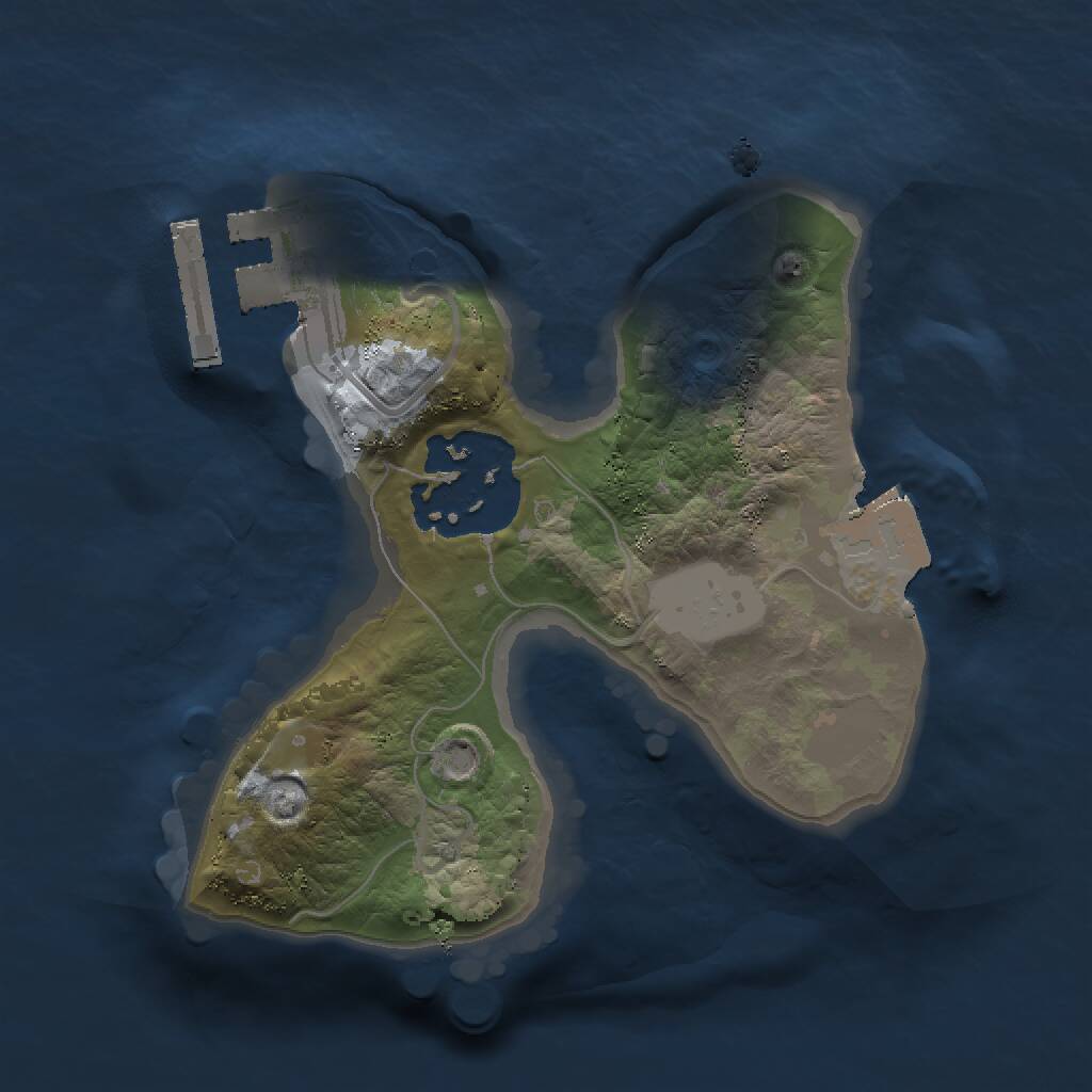 Rust Map: Procedural Map, Size: 1500, Seed: 24936, 3 Monuments