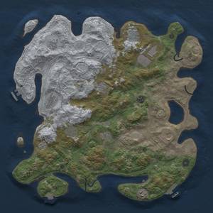 Thumbnail Rust Map: Procedural Map, Size: 4250, Seed: 919989254, 19 Monuments