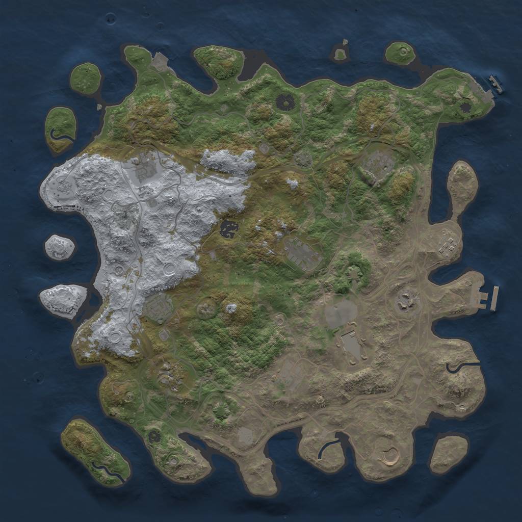 Rust Map: Procedural Map, Size: 4250, Seed: 1606230062, 19 Monuments