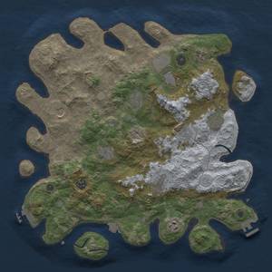 Thumbnail Rust Map: Procedural Map, Size: 4000, Seed: 584587182, 19 Monuments