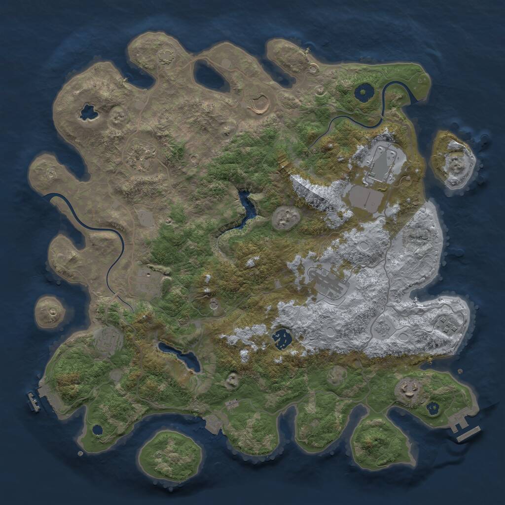 Rust Map: Procedural Map, Size: 4000, Seed: 584587182, 15 Monuments