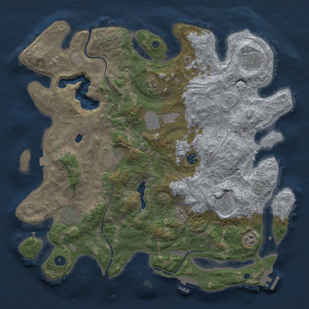 Rust Map: Procedural Map, Size: 4250, Seed: 35549786, 15 Monuments