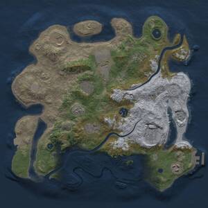 Thumbnail Rust Map: Procedural Map, Size: 3500, Seed: 1779916431, 15 Monuments