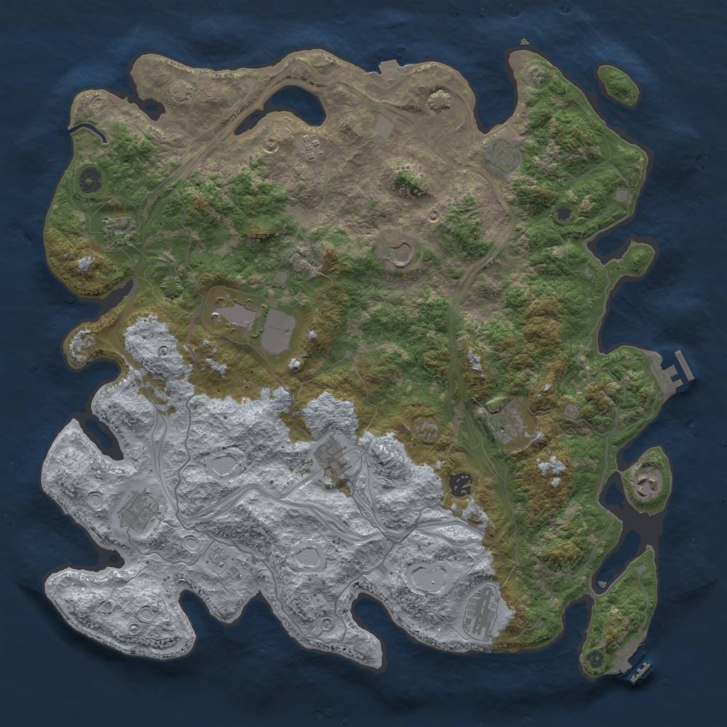 Rust Map: Procedural Map, Size: 4500, Seed: 17167, 19 Monuments