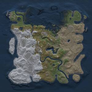 Thumbnail Rust Map: Procedural Map, Size: 4000, Seed: 142340088, 16 Monuments