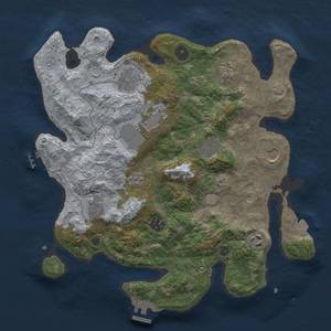 Thumbnail Rust Map: Procedural Map, Size: 3500, Seed: 1741860677, 17 Monuments