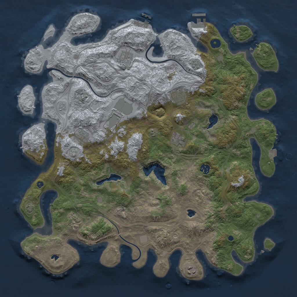 Rust Map: Procedural Map, Size: 4500, Seed: 202408, 15 Monuments