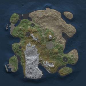 Thumbnail Rust Map: Procedural Map, Size: 2600, Seed: 8054, 11 Monuments