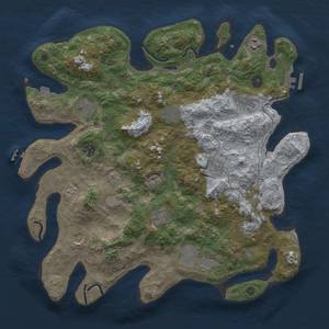 Thumbnail Rust Map: Procedural Map, Size: 4000, Seed: 80396781, 19 Monuments