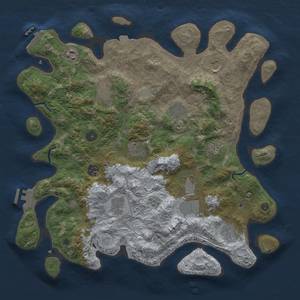 Thumbnail Rust Map: Procedural Map, Size: 4000, Seed: 1768800662, 19 Monuments