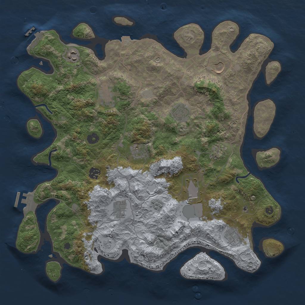 Rust Map: Procedural Map, Size: 4000, Seed: 1768800662, 19 Monuments