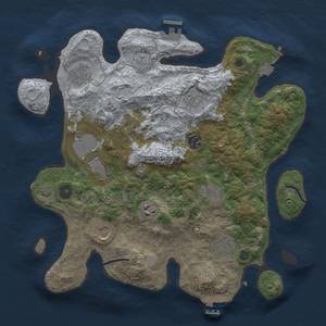 Thumbnail Rust Map: Procedural Map, Size: 3500, Seed: 1526049308, 17 Monuments