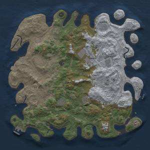 Thumbnail Rust Map: Procedural Map, Size: 4500, Seed: 1387611765, 19 Monuments