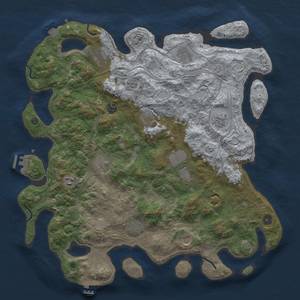 Thumbnail Rust Map: Procedural Map, Size: 4500, Seed: 1366156517, 19 Monuments