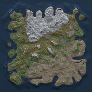 Thumbnail Rust Map: Procedural Map, Size: 4250, Seed: 21121233, 19 Monuments