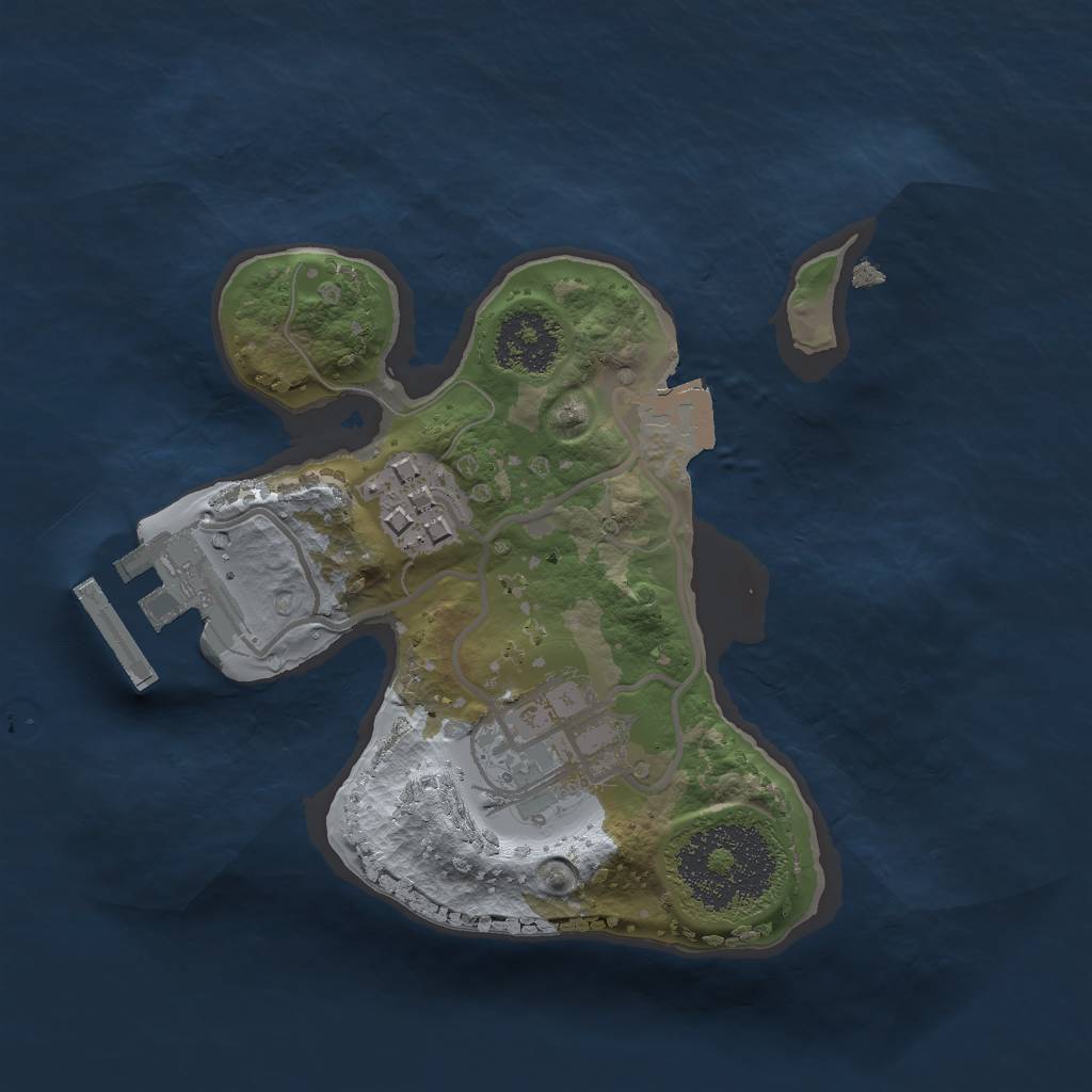 Rust Map: Procedural Map, Size: 1800, Seed: 72703675, 6 Monuments