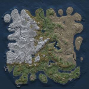 Thumbnail Rust Map: Procedural Map, Size: 4250, Seed: 942288766, 15 Monuments