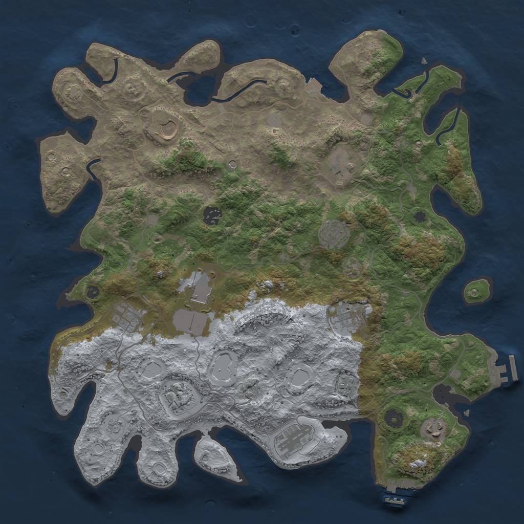 Rust Map: Procedural Map, Size: 4100, Seed: 97, 19 Monuments