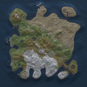 Thumbnail Rust Map: Procedural Map, Size: 3200, Seed: 20548700, 14 Monuments