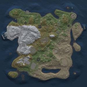 Thumbnail Rust Map: Procedural Map, Size: 3500, Seed: 427980638, 15 Monuments