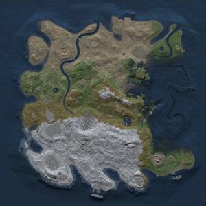 Thumbnail Rust Map: Procedural Map, Size: 3600, Seed: 8824, 16 Monuments