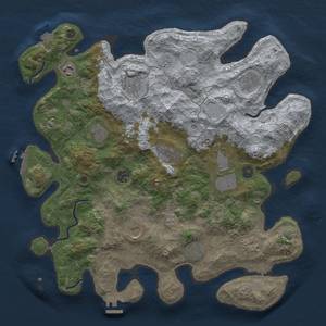 Thumbnail Rust Map: Procedural Map, Size: 4000, Seed: 1456821018, 19 Monuments