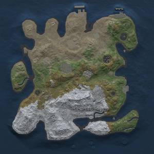 Thumbnail Rust Map: Procedural Map, Size: 3100, Seed: 60581050, 13 Monuments