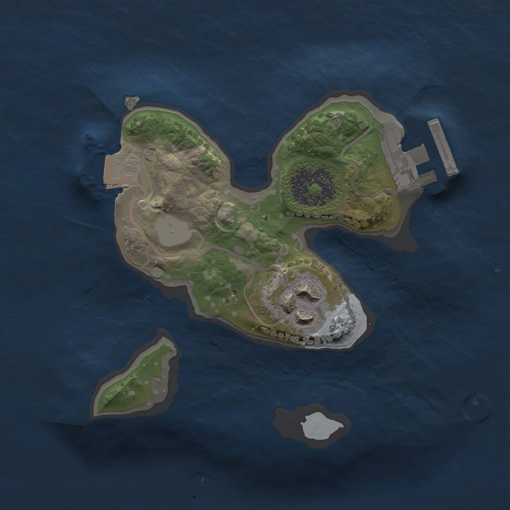 Rust Map: Procedural Map, Size: 1750, Seed: 619949929, 5 Monuments