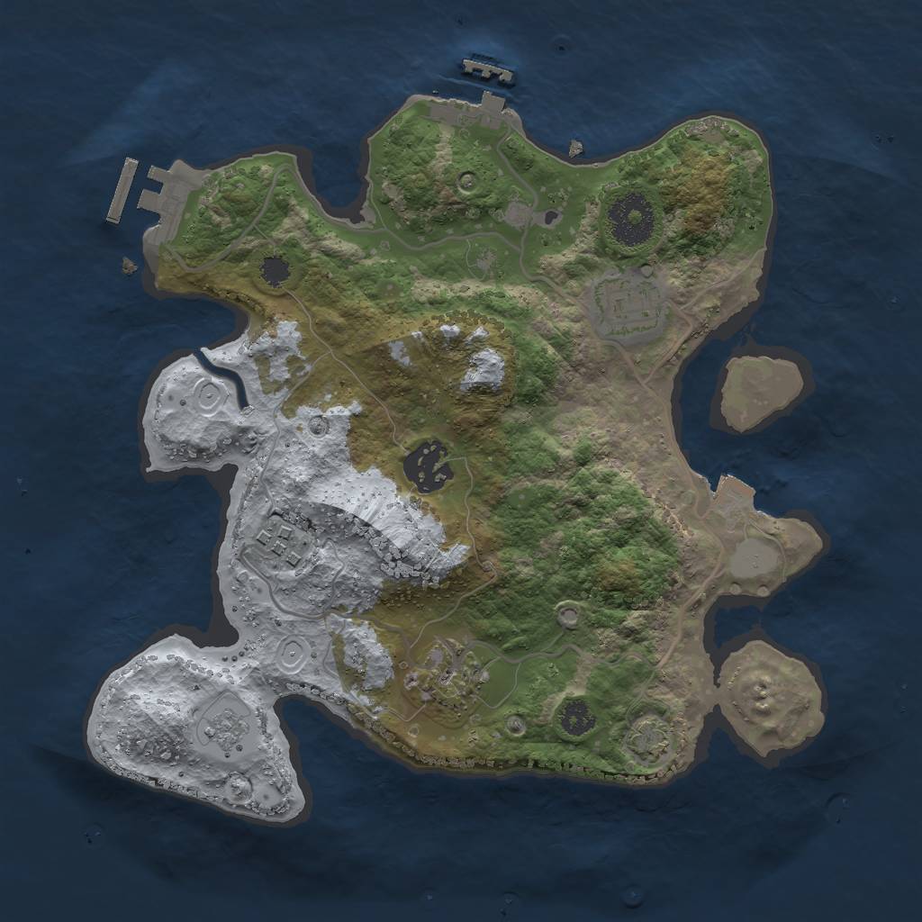 Rust Map: Procedural Map, Size: 2800, Seed: 941778307, 11 Monuments