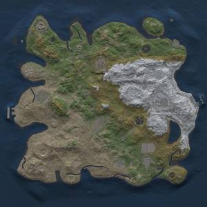 Thumbnail Rust Map: Procedural Map, Size: 3800, Seed: 22299, 18 Monuments