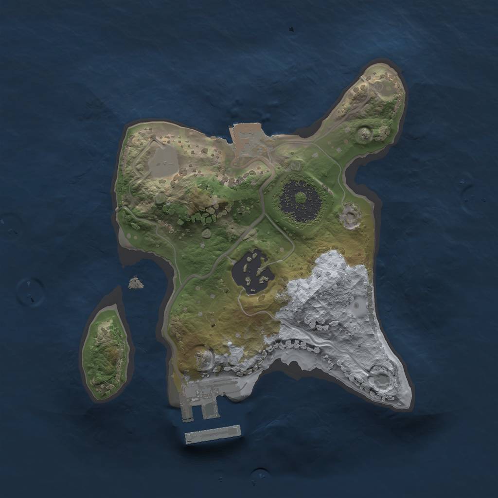 Rust Map: Procedural Map, Size: 1800, Seed: 539427543, 5 Monuments