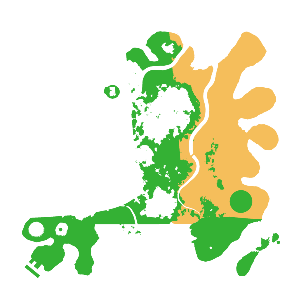 Biome Rust Map: Procedural Map, Size: 3500, Seed: 743104487