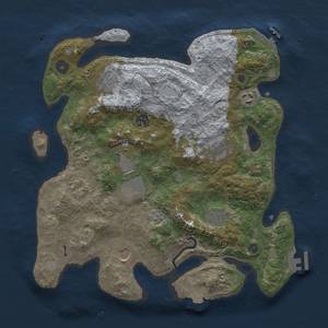 Thumbnail Rust Map: Procedural Map, Size: 3600, Seed: 628827321, 17 Monuments