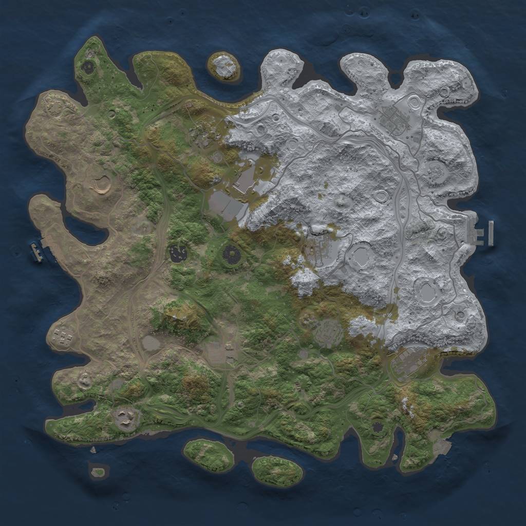 Rust Map: Procedural Map, Size: 4250, Seed: 133769, 19 Monuments