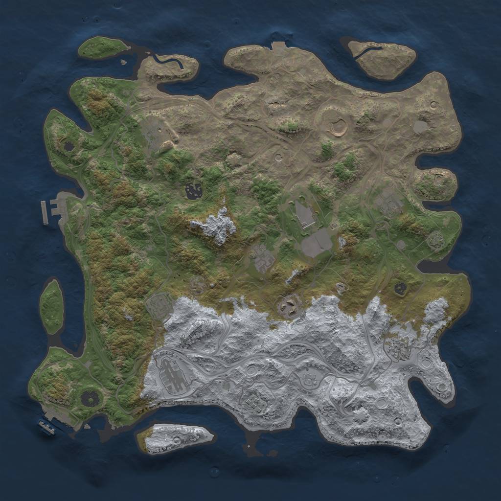 Rust Map: Procedural Map, Size: 4250, Seed: 849017173, 19 Monuments