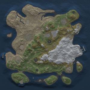 Thumbnail Rust Map: Procedural Map, Size: 3500, Seed: 2017602275, 17 Monuments