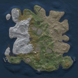 Thumbnail Rust Map: Procedural Map, Size: 3500, Seed: 2099130514, 17 Monuments