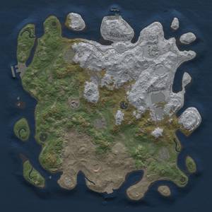 Thumbnail Rust Map: Procedural Map, Size: 4000, Seed: 96872599, 18 Monuments