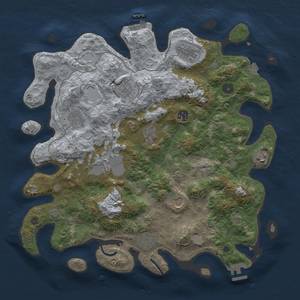 Thumbnail Rust Map: Procedural Map, Size: 4000, Seed: 1270819827, 18 Monuments