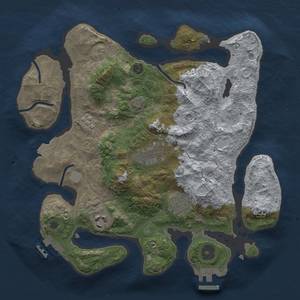 Thumbnail Rust Map: Procedural Map, Size: 3000, Seed: 2017039807, 12 Monuments