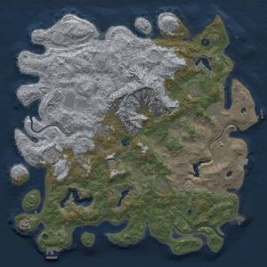 Thumbnail Rust Map: Procedural Map, Size: 5000, Seed: 1232581801, 16 Monuments