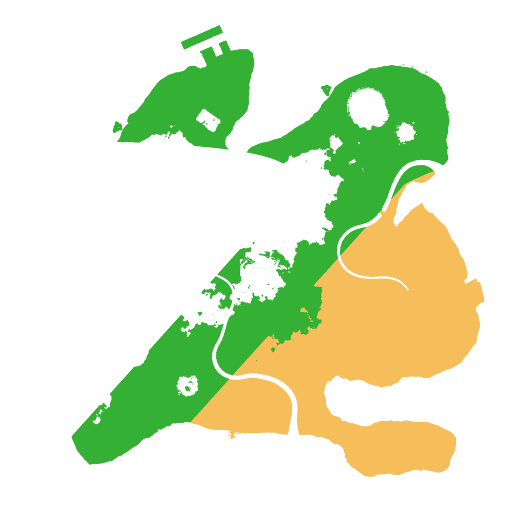 Biome Rust Map: Procedural Map, Size: 2500, Seed: 70001