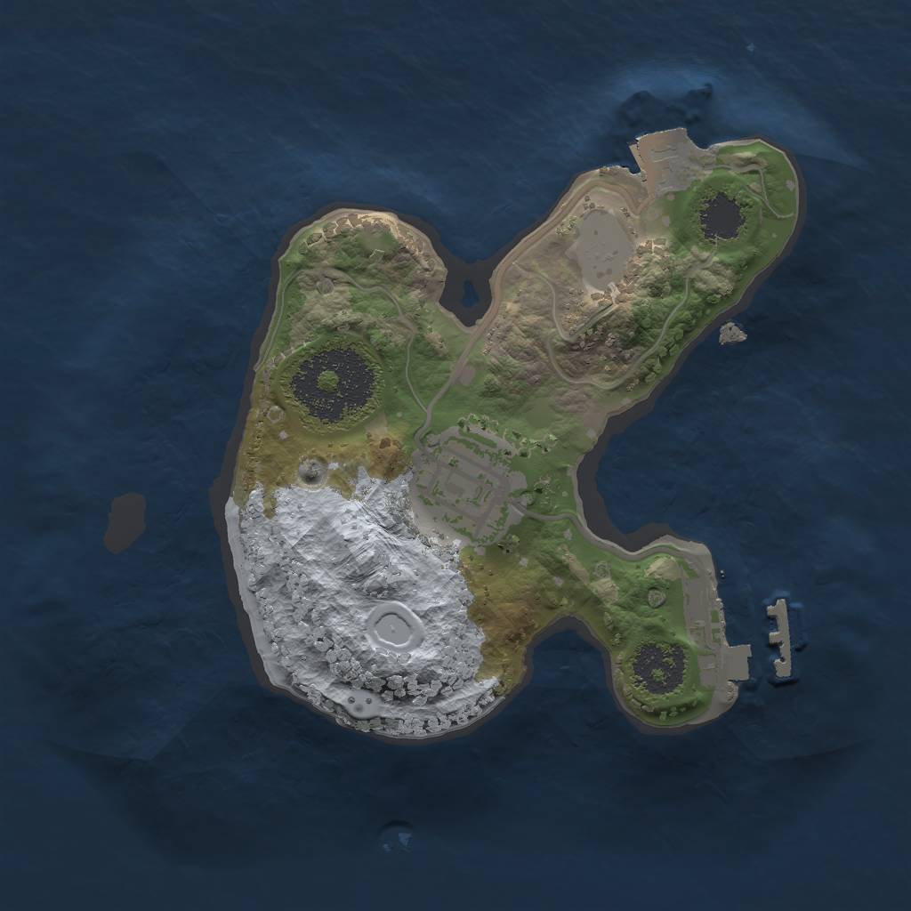 Rust Map: Procedural Map, Size: 1800, Seed: 175362370, 5 Monuments