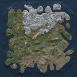 Thumbnail Rust Map: Procedural Map, Size: 4500, Seed: 1209372732, 19 Monuments