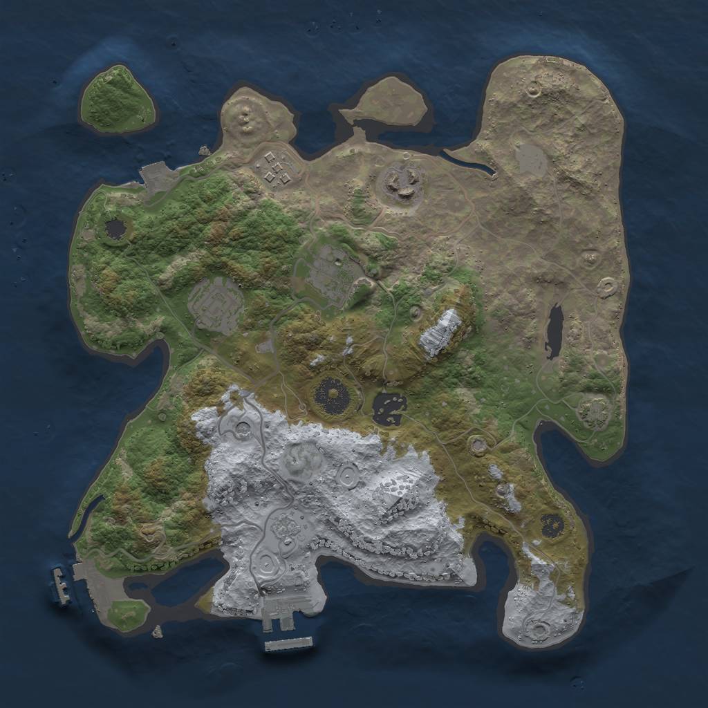 Rust Map: Procedural Map, Size: 3000, Seed: 1748245982, 13 Monuments