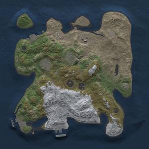 Thumbnail Rust Map: Procedural Map, Size: 3000, Seed: 1748245982, 13 Monuments