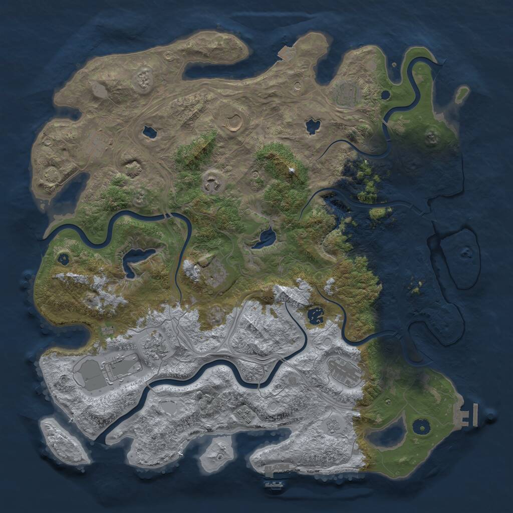 Rust Map: Procedural Map, Size: 4500, Seed: 1666789914, 16 Monuments