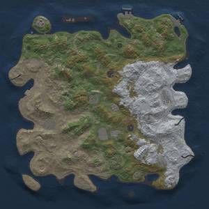 Thumbnail Rust Map: Procedural Map, Size: 4500, Seed: 1026352657, 19 Monuments