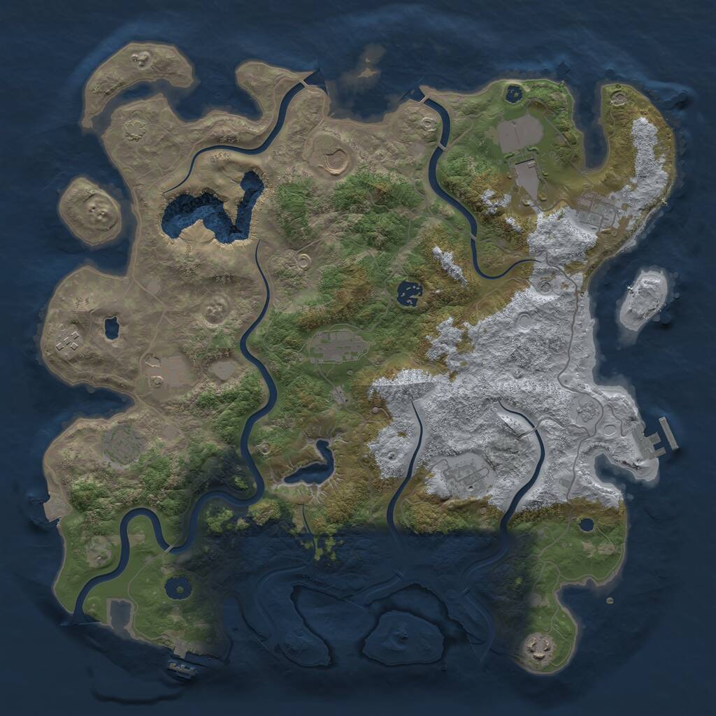Rust Map: Procedural Map, Size: 4200, Seed: 756606766, 16 Monuments