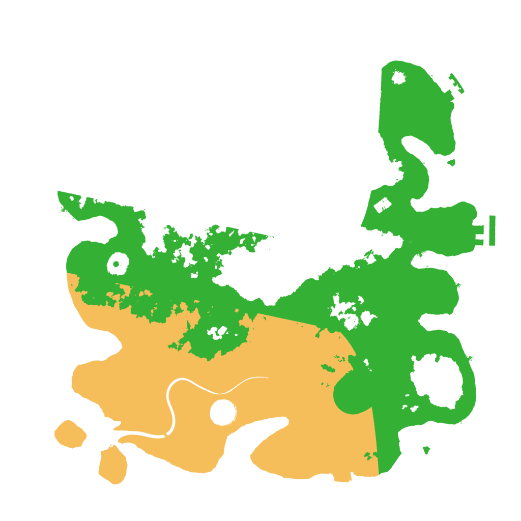 Biome Rust Map: Procedural Map, Size: 3500, Seed: 74379